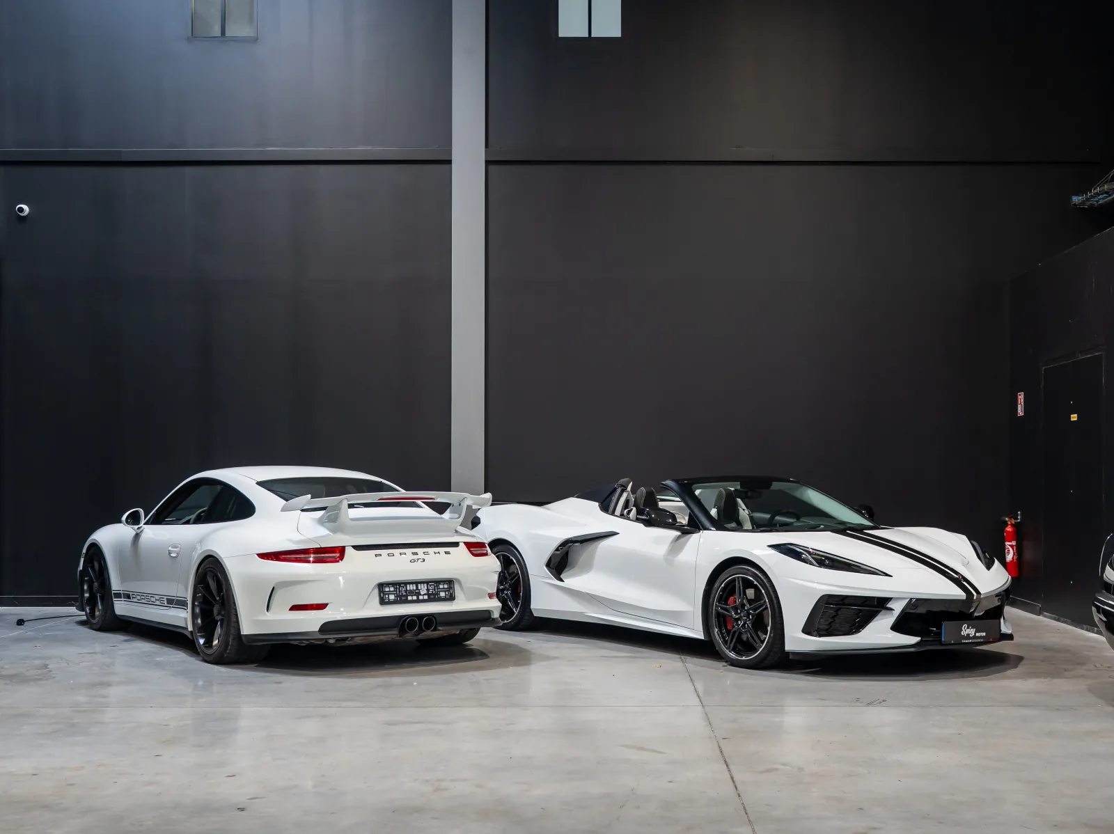 Deux sportives dans le showroom